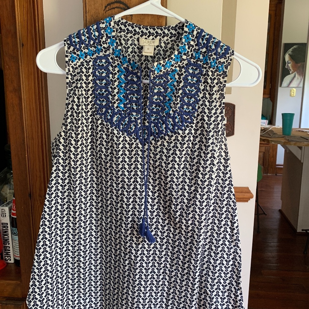 J crew‎ tie tassel top. Never worn